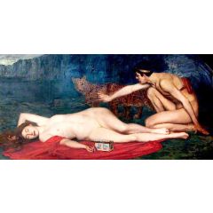 Cupid Guarding Psyche Painting Reproduction