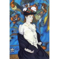 Woman with Hat, also known as Juliette Painting Reproduction