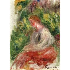 Young Woman, Seated Painting Reproduction