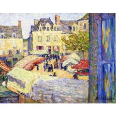 Market Place Painting Reproduction