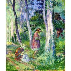 In the Forest, the Harvest Painting Reproduction