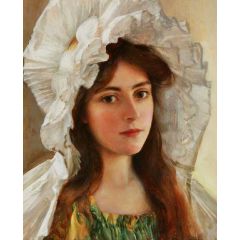 Head of a Girl Painting Reproduction