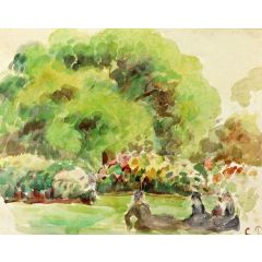 Figures in the Countryside Painting Reproduction