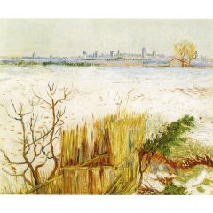 Landscape with Snow Painting Reproduction