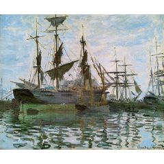 Study of Boats, also known as Ships in Harbor Painting Reproduction