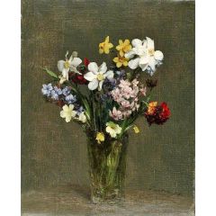 Flowers in a Vase Painting Reproduction