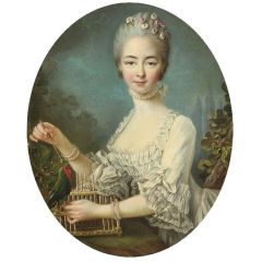 Portrait of Mademoiselle De Forges Painting Reproduction