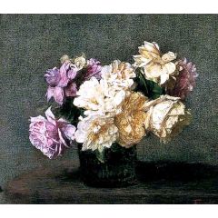 Pink and Yellow Roses Painting Reproduction