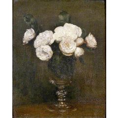 Still Life: Malmaison Roses Painting Reproduction