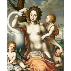 Leda with Swan and Children Painting Reproduction