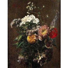 Still Life: Mixed Flowers Painting Reproduction