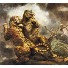 Tiger Hunting Painting Reproduction