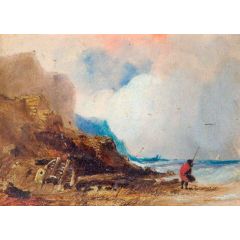 Shore Scene, Evening Painting Reproduction