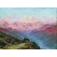 A Mountain Landscape Painting Reproduction