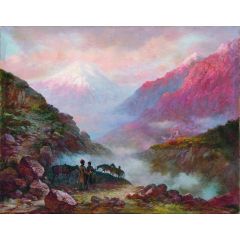 Cossack Watchmen in the Mountains Painting Reproduction