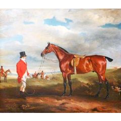 Thomas Strickland, and Horse in the Hunting Field Painting Reproduction