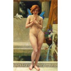 Psyche at a Fountain Painting Reproduction