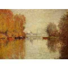 Autumn on the Seine at Argenteuil Painting Reproduction