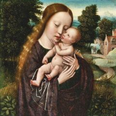 The Virgin and Child Painting Reproduction