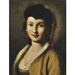 Portrait of a Young Woman Painting Reproduction