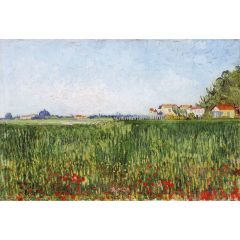 Meadow with Poppies Painting Reproduction