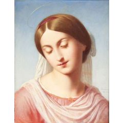 Head of the Virgin Painting Reproduction
