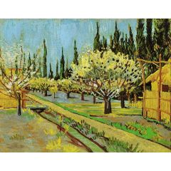 Orchard in Blossom Painting Reproduction