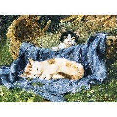 Two Kittens Painting Reproduction