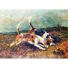 Fox Hounds on the Scent Painting Reproduction