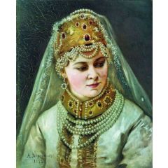 Russian Girl Painting Reproduction