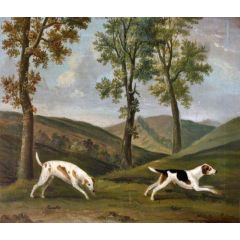 Gamertes and Josser, a Pair of Hounds Painting Reproduction
