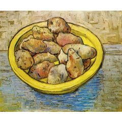 Potatoes in a Yellow Dish Painting Reproduction