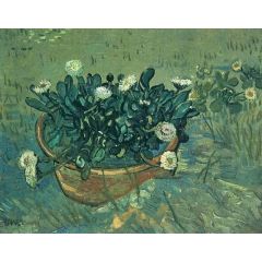 Bowl with Daisies Painting Reproduction