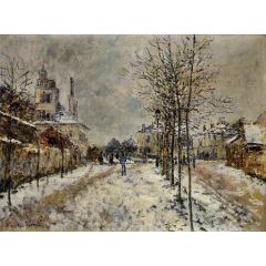 The Boulevard de Pontoise at Argenteuil, Snow Effect Painting Reproduction