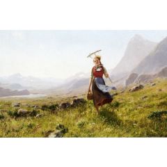 In the Mountains Painting Reproduction
