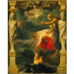 Achilles Dipped into the River Styx Painting Reproduction