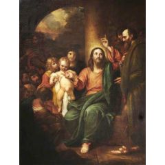 Christ Presenting a Little Child Painting Reproduction
