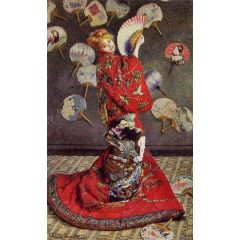 Camille Monet in Japanese Costume Painting Reproduction