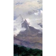 Cloud Study with Mountain Peaks Painting Reproduction