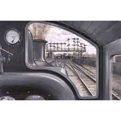 View of York Station Painting Reproduction