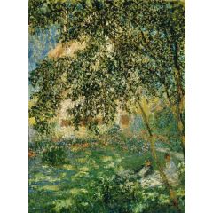Relaxing in the Garden, Argenteuil Painting Reproduction