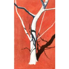 Fig Tree in front of Red Soil Painting Reproduction
