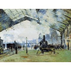 Arrival of the Normandy Train, Gare Saint-Lazare Painting Reproduction