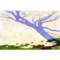 Hard Shadow Cast on Snow Painting Reproduction