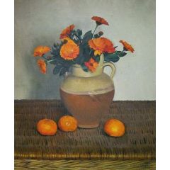 Marigolds and Tangerines Painting Reproduction