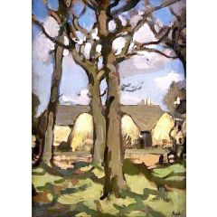 Farm Steading Painting Reproduction