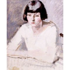 Head of a Girl Painting Reproduction