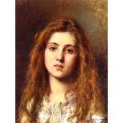 Portrait of a Young Girl Painting Reproduction