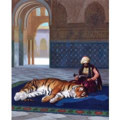 The Tiger and its Guardian Painting Reproduction