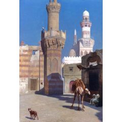 A Hot Day in Cairo, also known as In Front of the Mosque Painting Reproduction